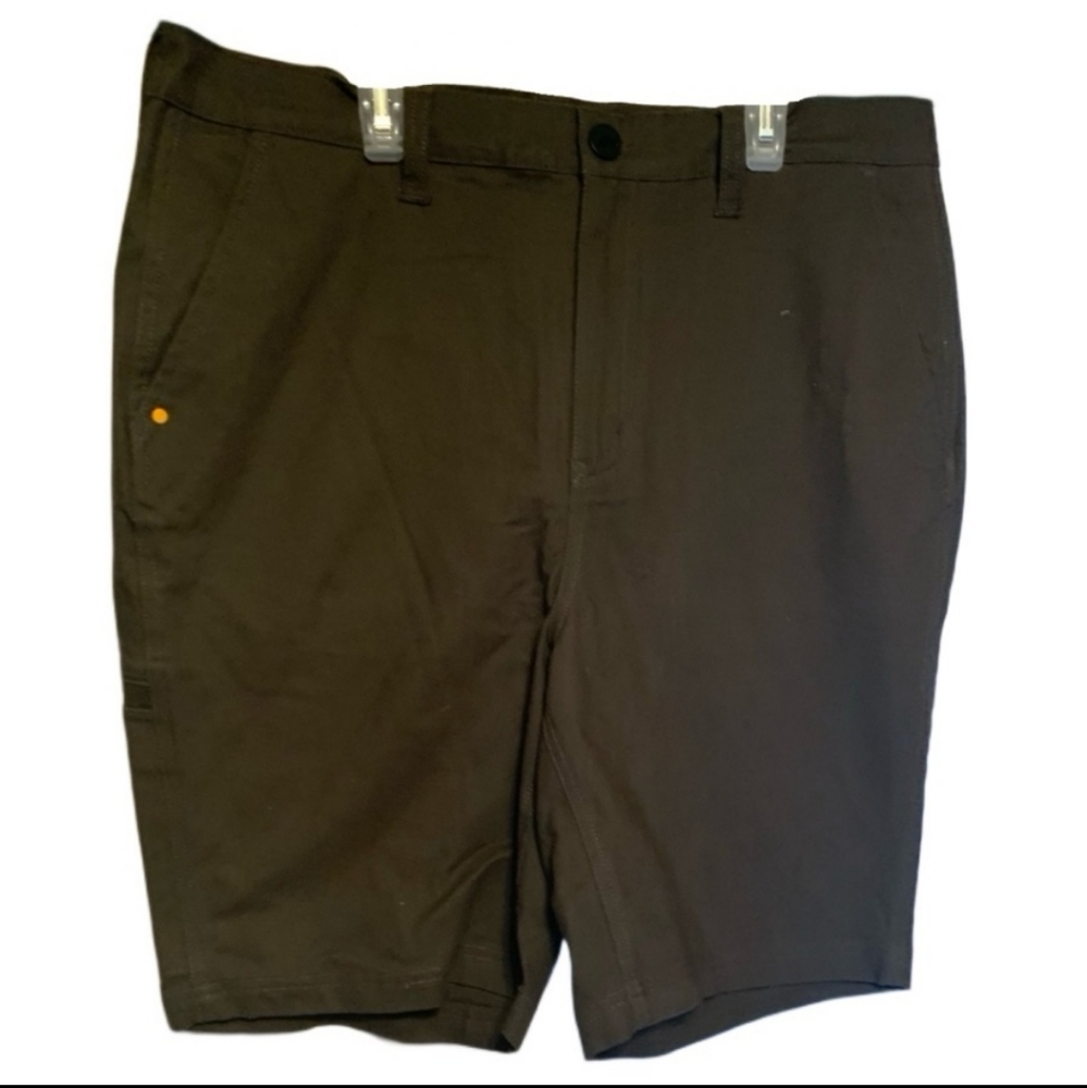 CAT Caterpillar Strectch Canvas Utility Short Olive Green